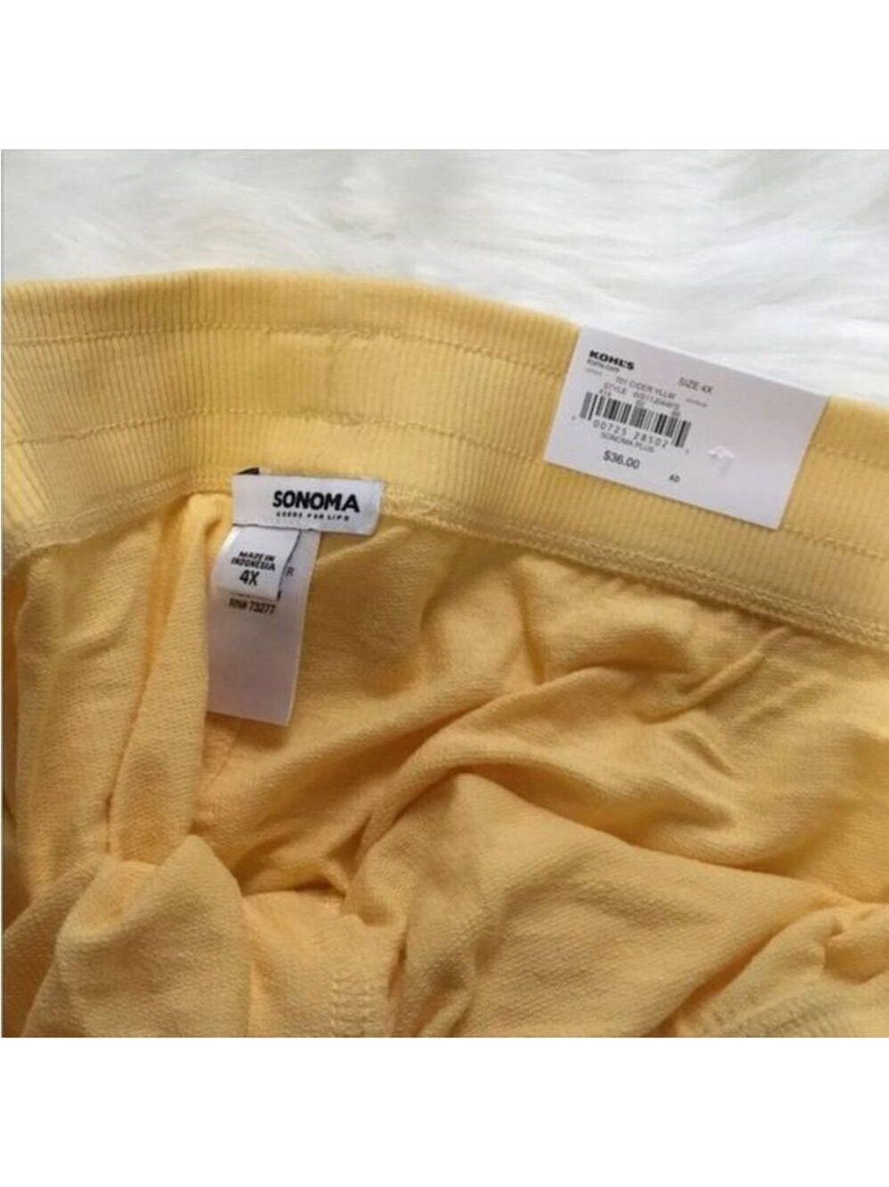 Sonoma Goods For Life midrise shorts Woman’s size 4X cider yellow pockets - Picture 12 of 12